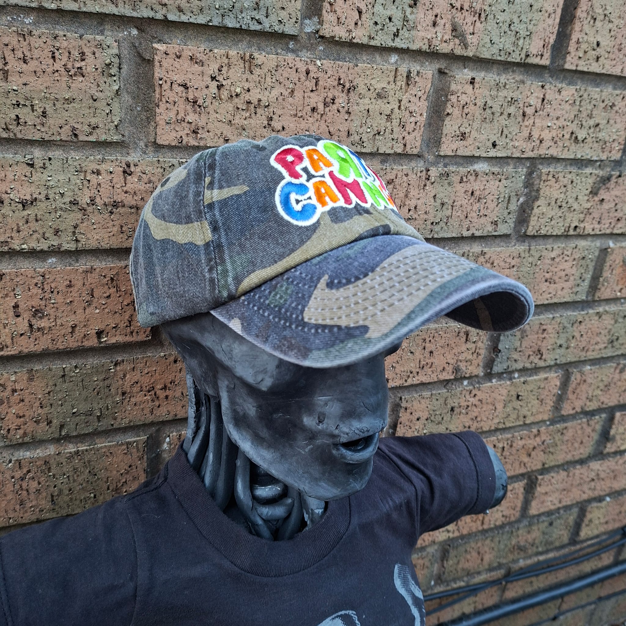 PaRtY CaNnOn - (Glow in the Dark) Logo - GREEN CAMO DAD CAP