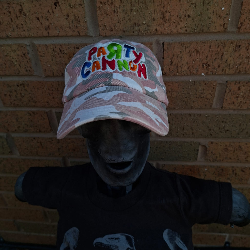 PaRtY CaNnOn - (Glow in the Dark) Logo - PINK CAMO DAD CAP