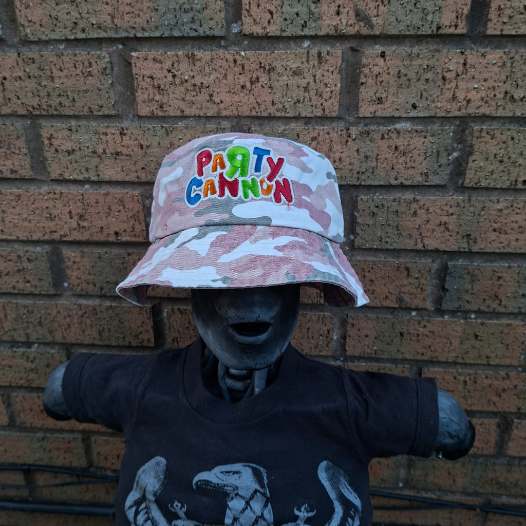 PaRtY CaNnOn - (Glow in the Dark) Logo - PINK CAMO BUCKET HAT