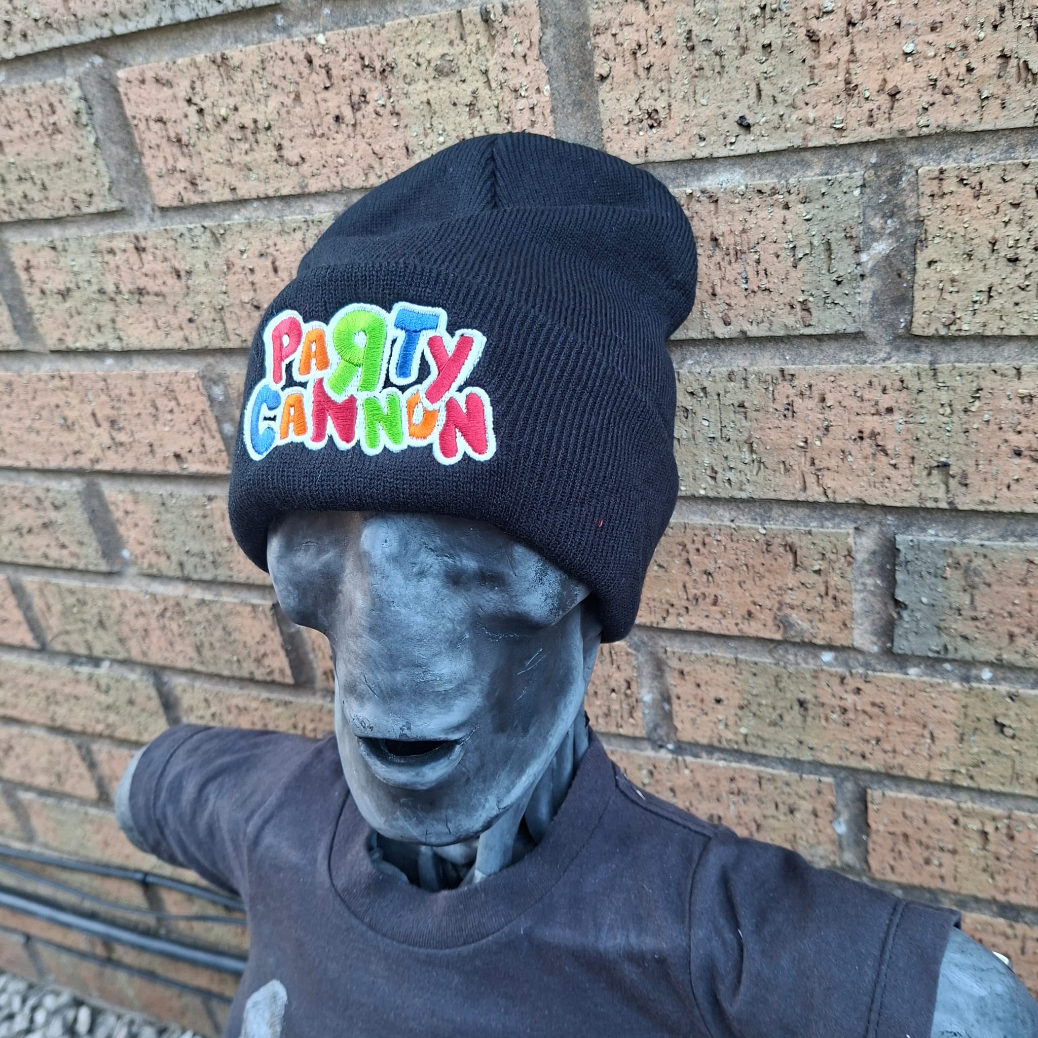 PaRtY CaNnOn - (Glow in the Dark) Logo - (Black) Beanie