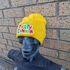 PaRtY CaNnOn - (Glow in the Dark) Logo - (Mustard Yellow) Beanie
