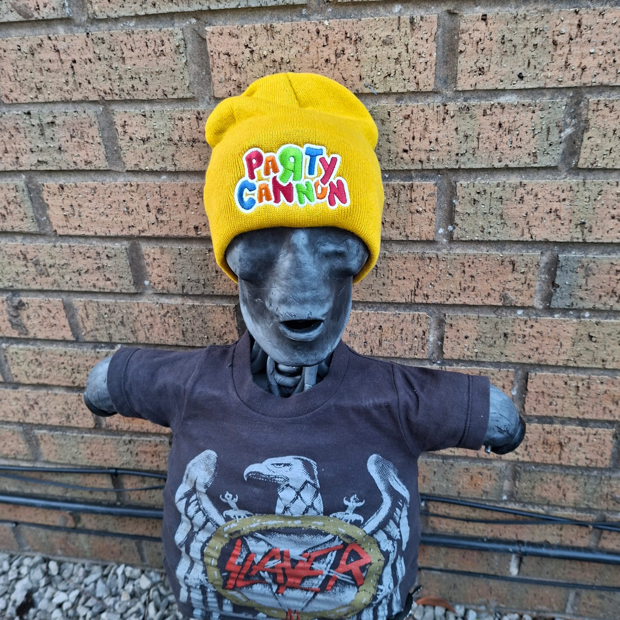 PaRtY CaNnOn - (Glow in the Dark) Logo - (Mustard Yellow) Beanie
