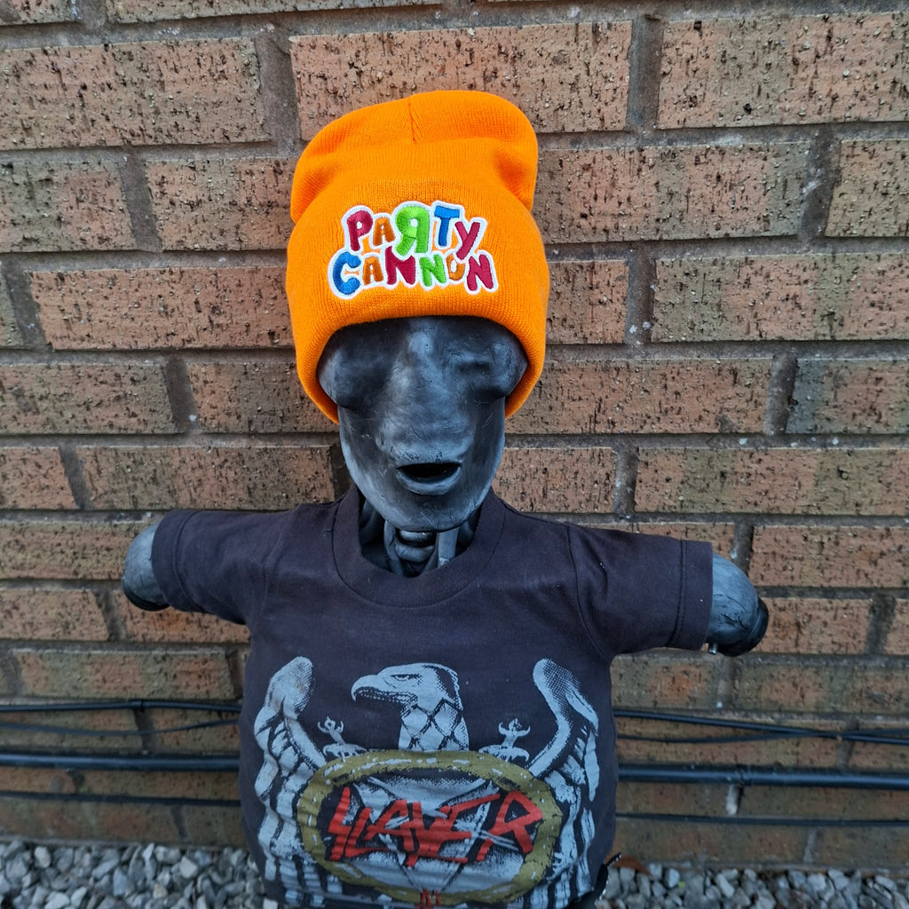 PaRtY CaNnOn - (Glow in the Dark) Logo - (Orange) Beanie