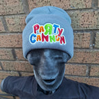 PaRtY CaNnOn - (Glow in the Dark) Logo - (Light Grey) Beanie