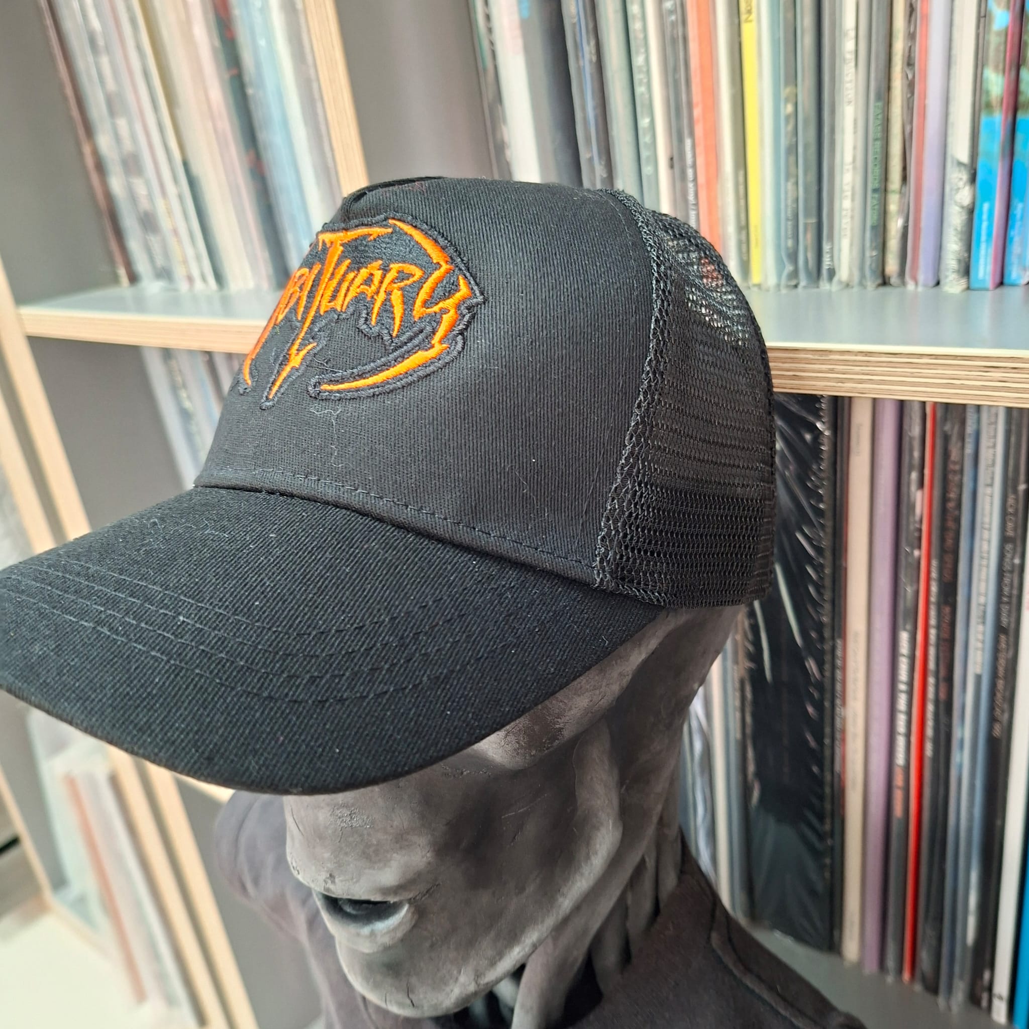 OBITUARY - (Orange) Logo - TRUCKER CAP