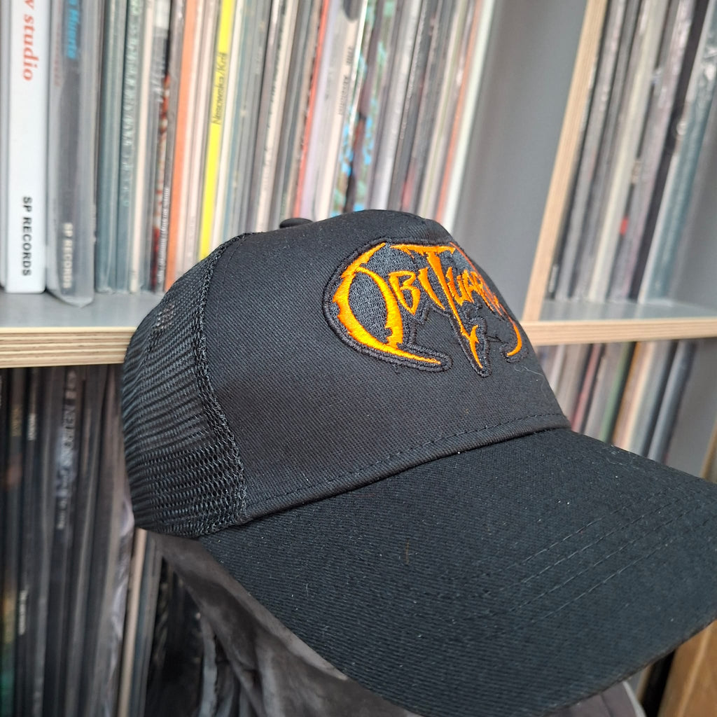 OBITUARY - (Orange) Logo - TRUCKER CAP