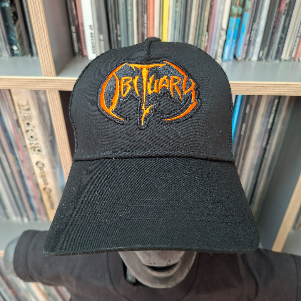 OBITUARY - (Orange) Logo - TRUCKER CAP