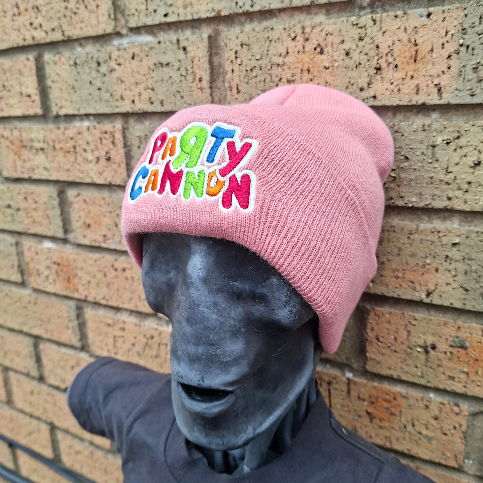 PaRtY CaNnOn - (Glow in the Dark) Logo - (Pink) Beanie