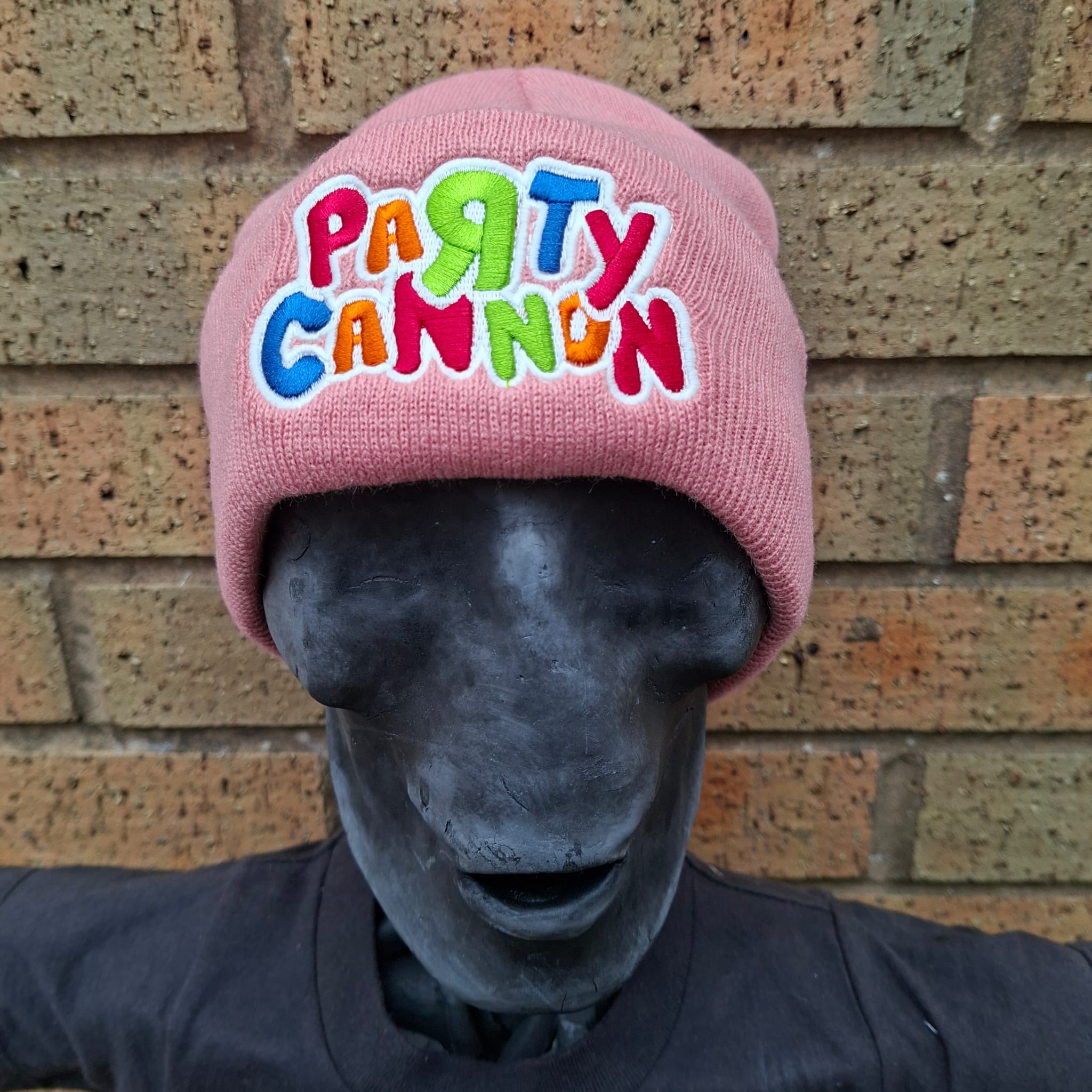 PaRtY CaNnOn - (Glow in the Dark) Logo - (Pink) Beanie