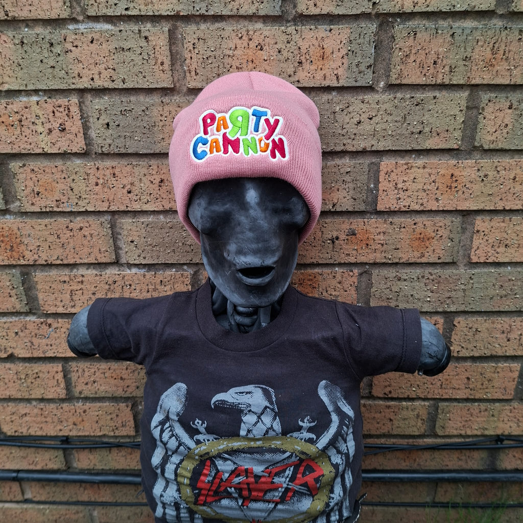 PaRtY CaNnOn - (Glow in the Dark) Logo - (Pink) Beanie