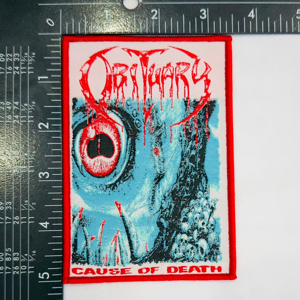 OBITUARY - Cause Of Death - Woven Patch