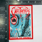 OBITUARY - Cause Of Death - Woven Patch