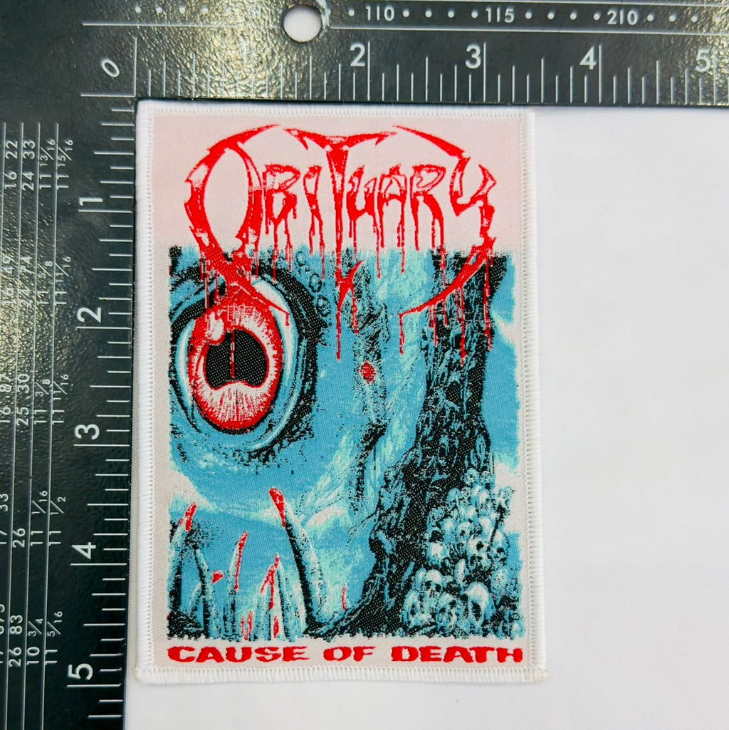 OBITUARY - Cause Of Death - Woven Patch
