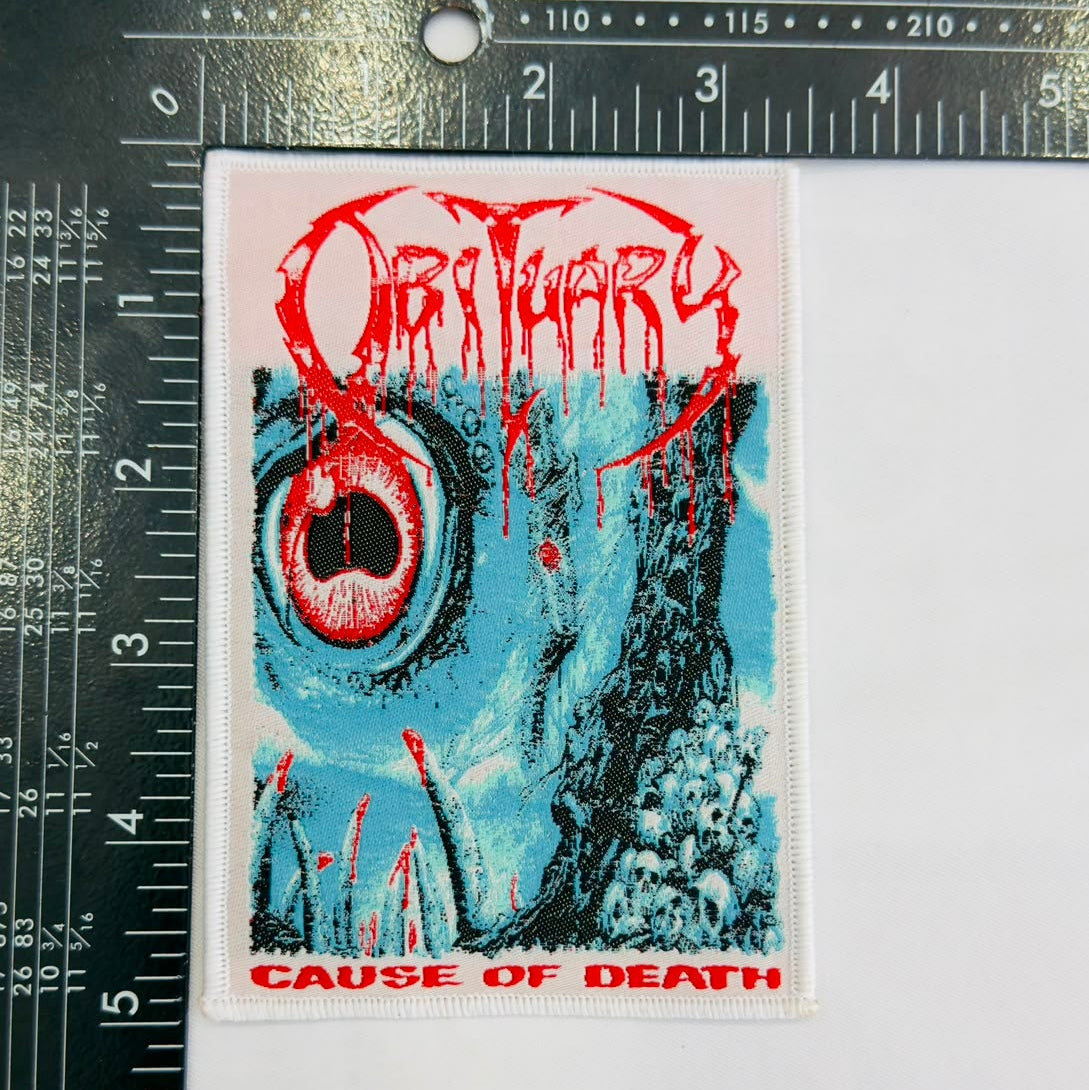 OBITUARY - Cause Of Death - Woven Patch