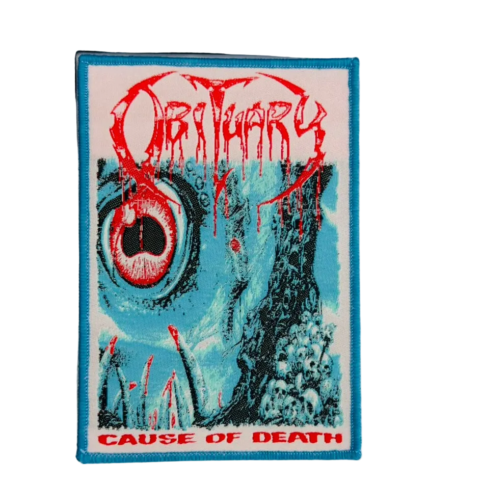 OBITUARY - Cause Of Death - Woven Patch