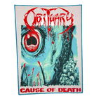 OBITUARY - Cause Of Death - Woven Backpatch