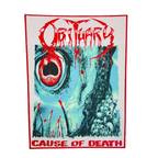 OBITUARY - Cause Of Death - Woven Backpatch