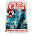 OBITUARY - Cause Of Death - Wall Flag / Textile Poster