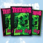 TEETHING - I Love Dog - Woven Backpatch