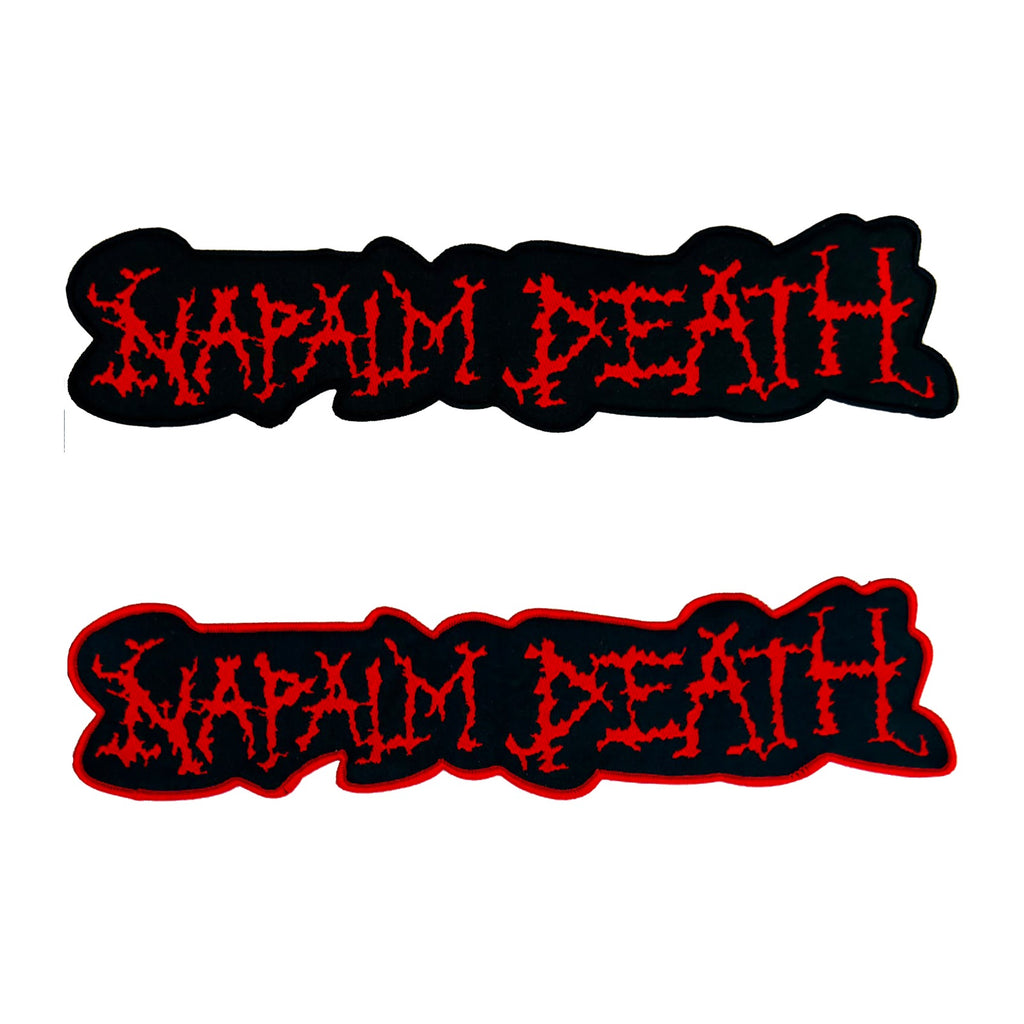 NAPALM DEATH - (Red) Logo - Oversized Woven Patch