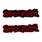 NAPALM DEATH - (Red) Logo - Oversized Woven Patch