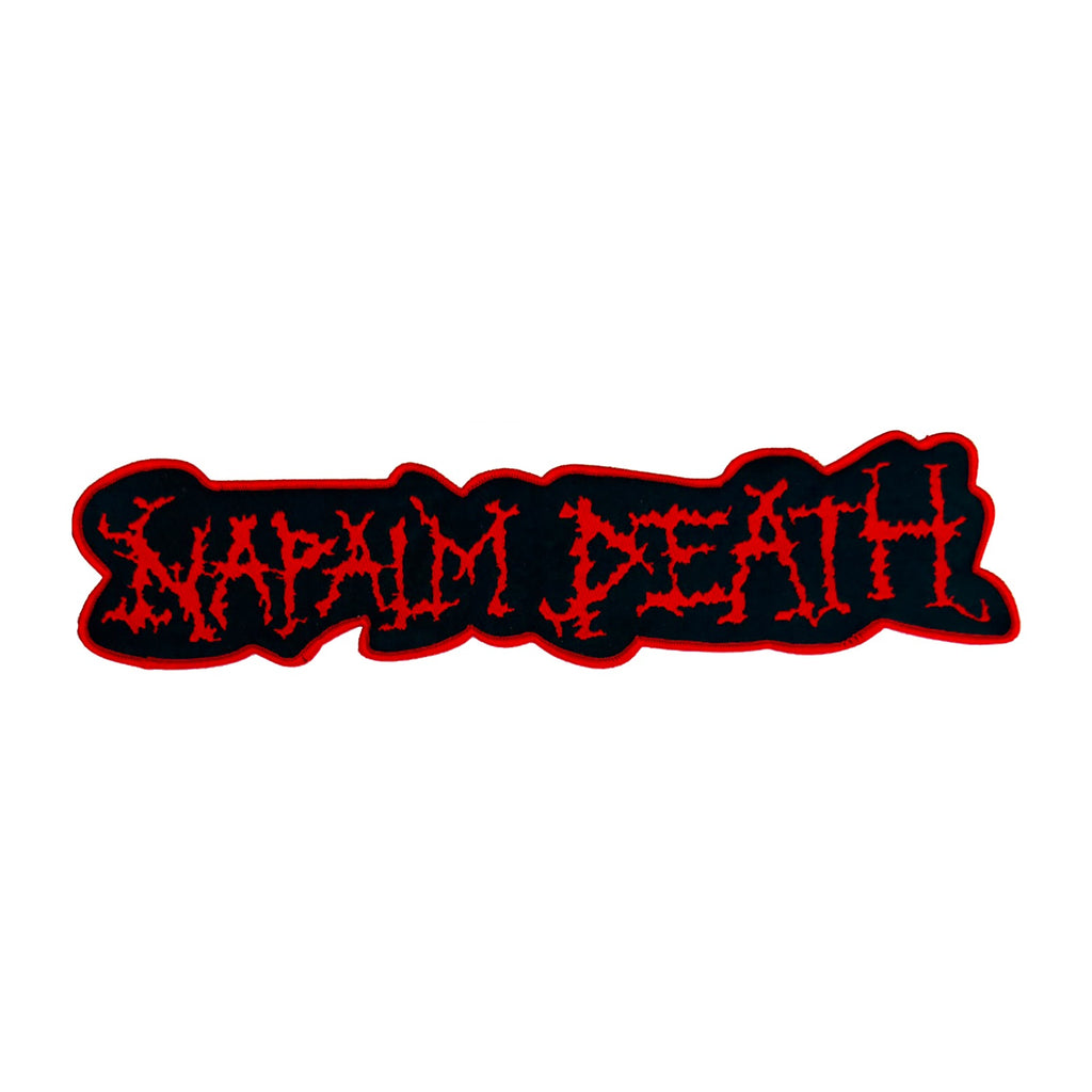 NAPALM DEATH - (Red) Logo - Oversized Woven Patch