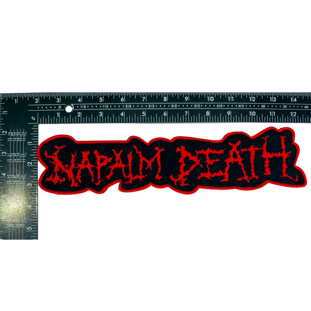 NAPALM DEATH - (Red) Logo - Oversized Woven Patch