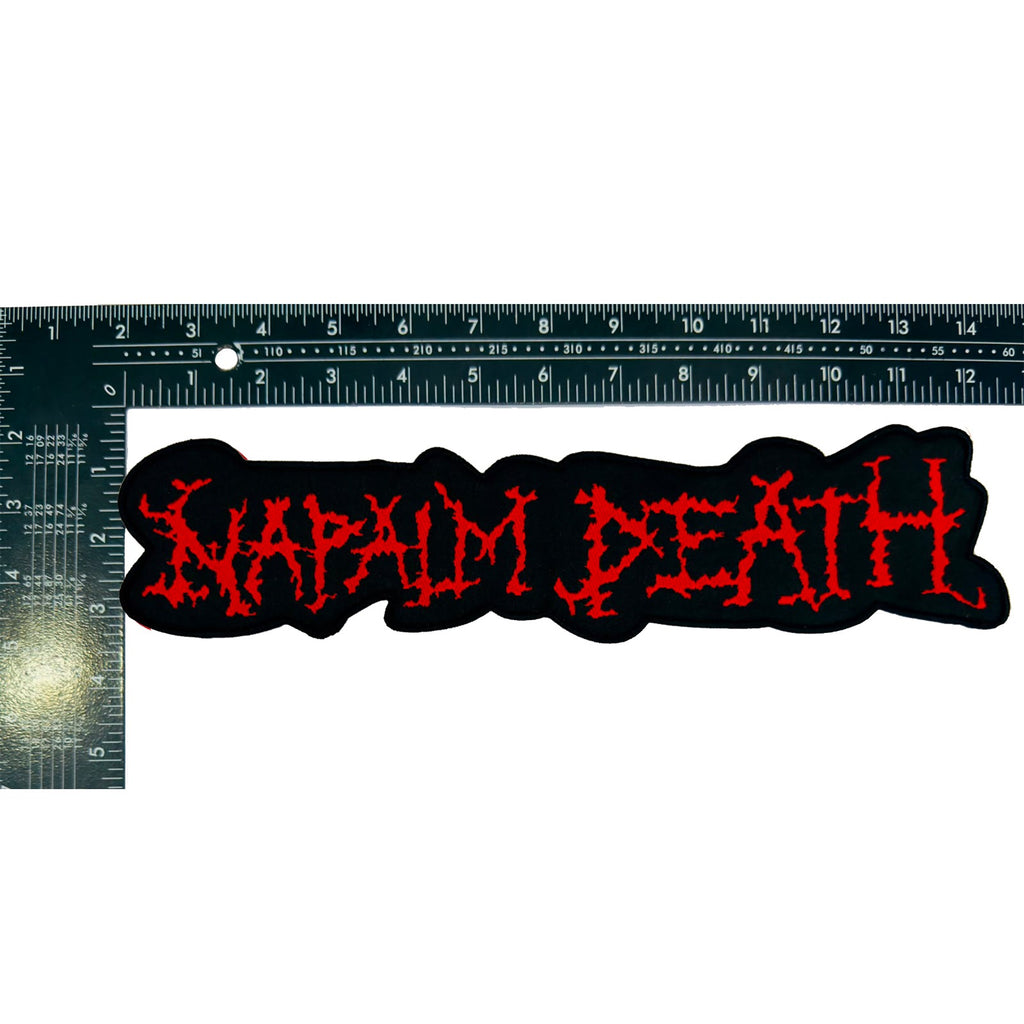 NAPALM DEATH - (Red) Logo - Oversized Woven Patch