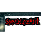 NAPALM DEATH - (Red) Logo - Oversized Woven Patch