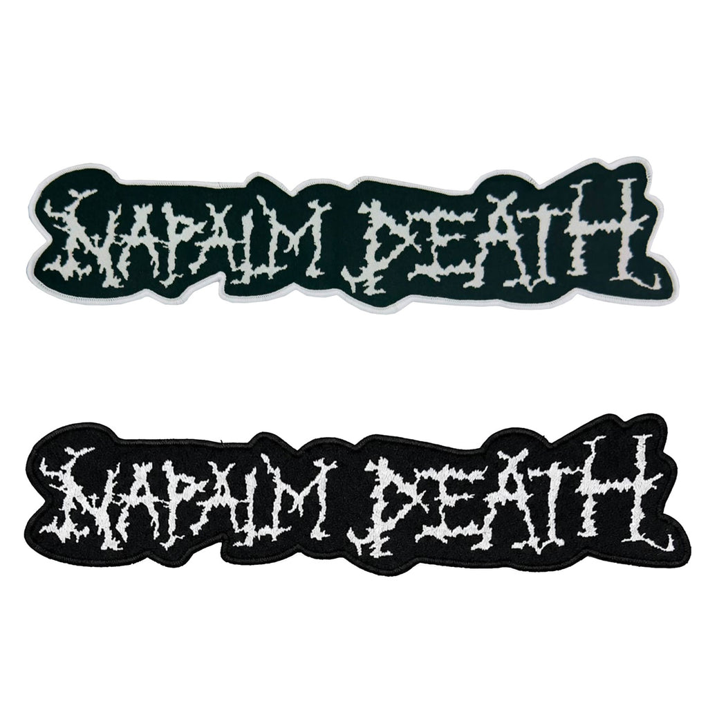 NAPALM DEATH - (White) Logo - Oversized Woven Patch