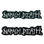 NAPALM DEATH - (White) Logo - Oversized Woven Patch