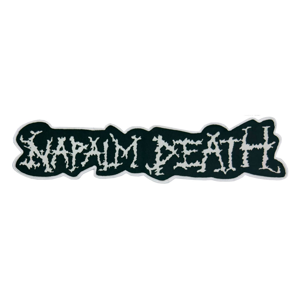 NAPALM DEATH - (White) Logo - Oversized Woven Patch