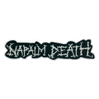 NAPALM DEATH - (White) Logo - Oversized Woven Patch