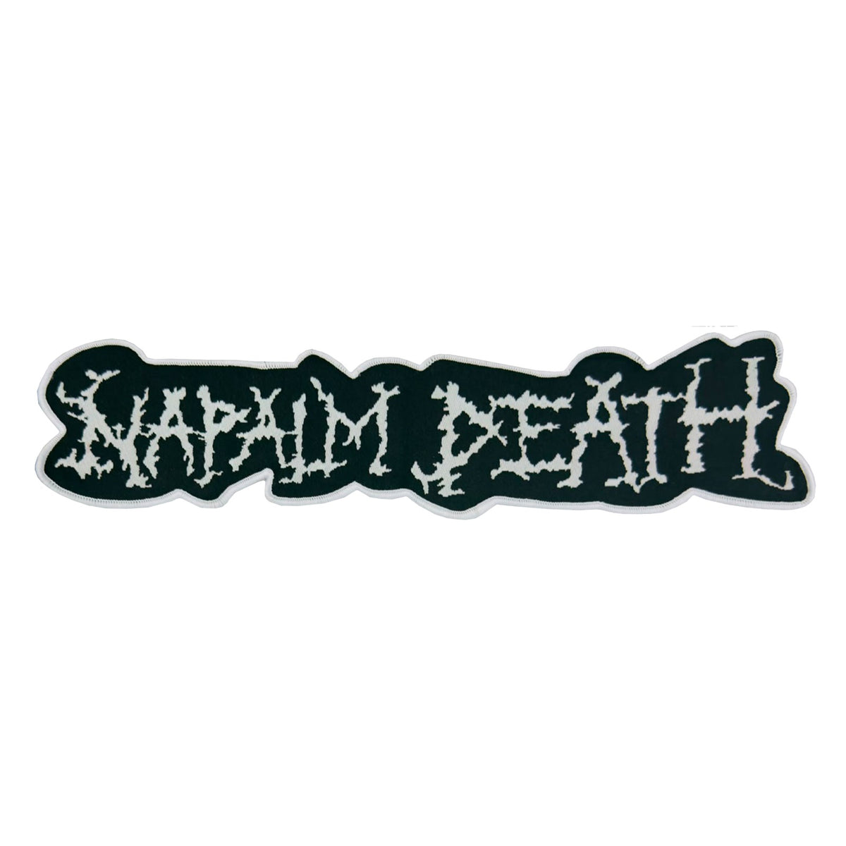 NAPALM DEATH - (White) Logo - Oversized Woven Patch