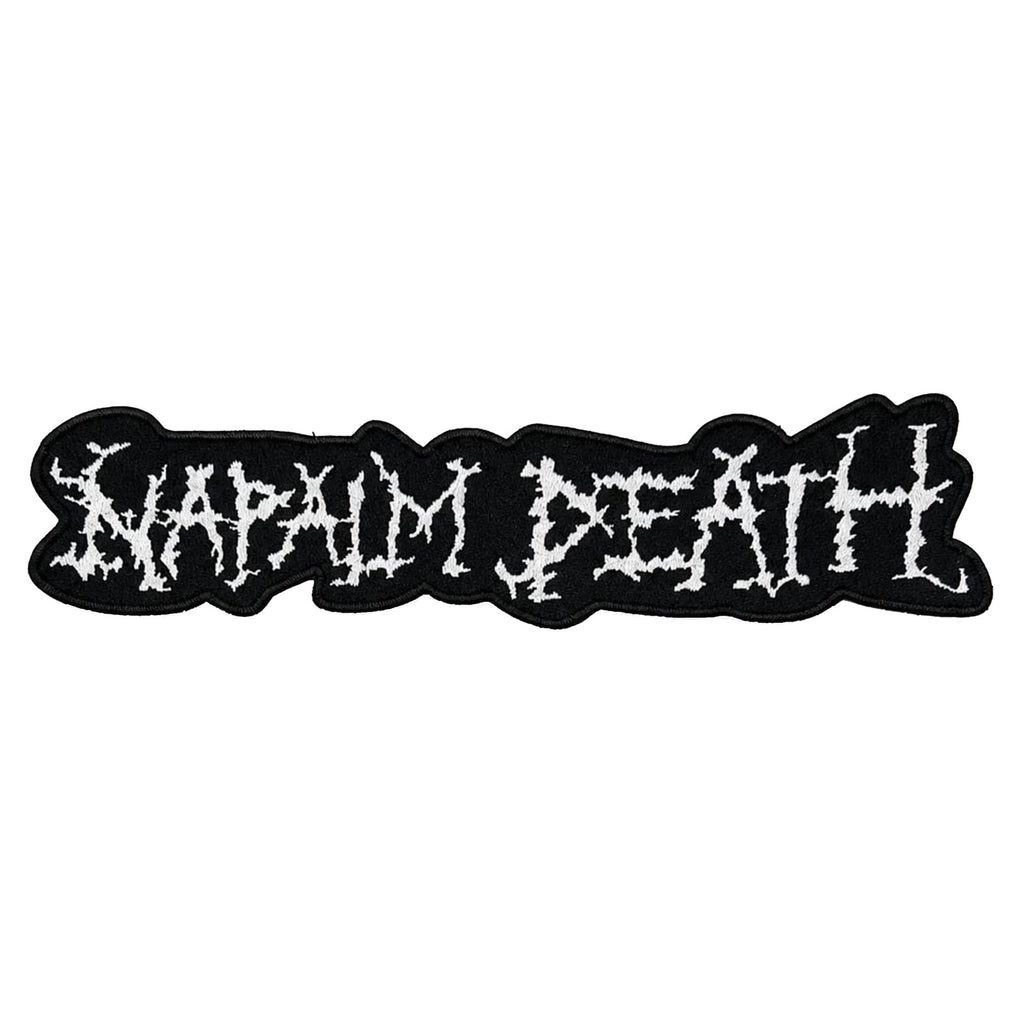 NAPALM DEATH - (White) Logo - Oversized Woven Patch
