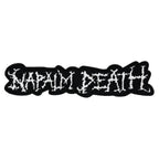 NAPALM DEATH - (White) Logo - Oversized Woven Patch