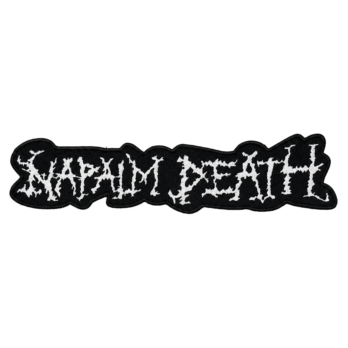 NAPALM DEATH - (White) Logo - Oversized Woven Patch