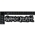 NAPALM DEATH - (White) Logo - Oversized Woven Patch