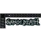 NAPALM DEATH - (White) Logo - Oversized Woven Patch