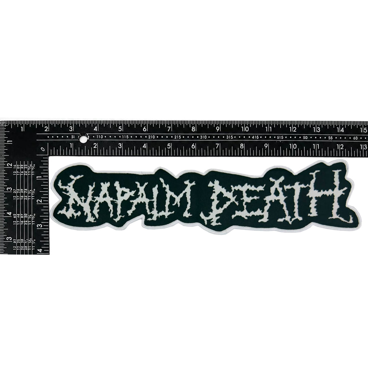 NAPALM DEATH - (White) Logo - Oversized Woven Patch