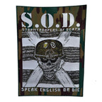 S.O.D.: Stormtroopers Of Death - Speak English Or Die - Woven Backpatch
