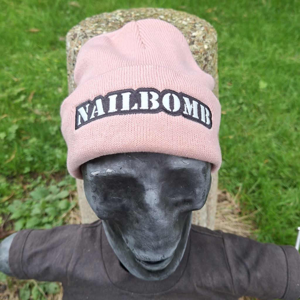 NAILBOMB - (Glow in the Dark) Logo (Pink) Beanie