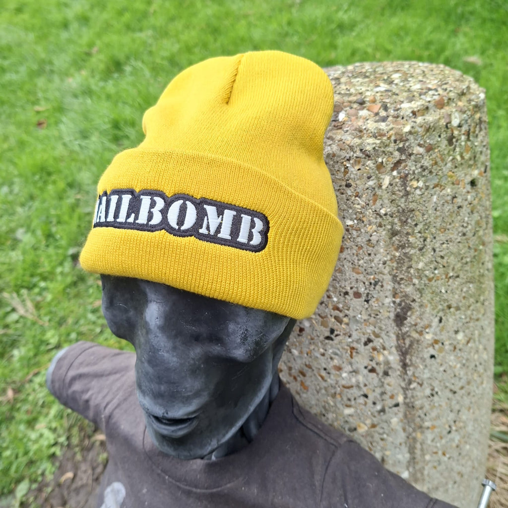 NAILBOMB - (Glow in the Dark) Logo (Mustard Yellow) Beanie