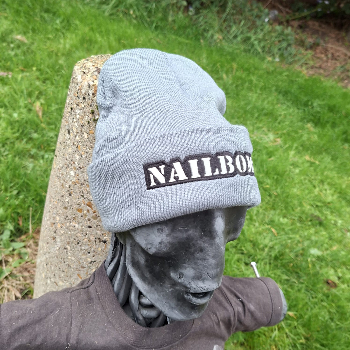NAILBOMB - (Glow in the Dark) Logo (Grey) Beanie