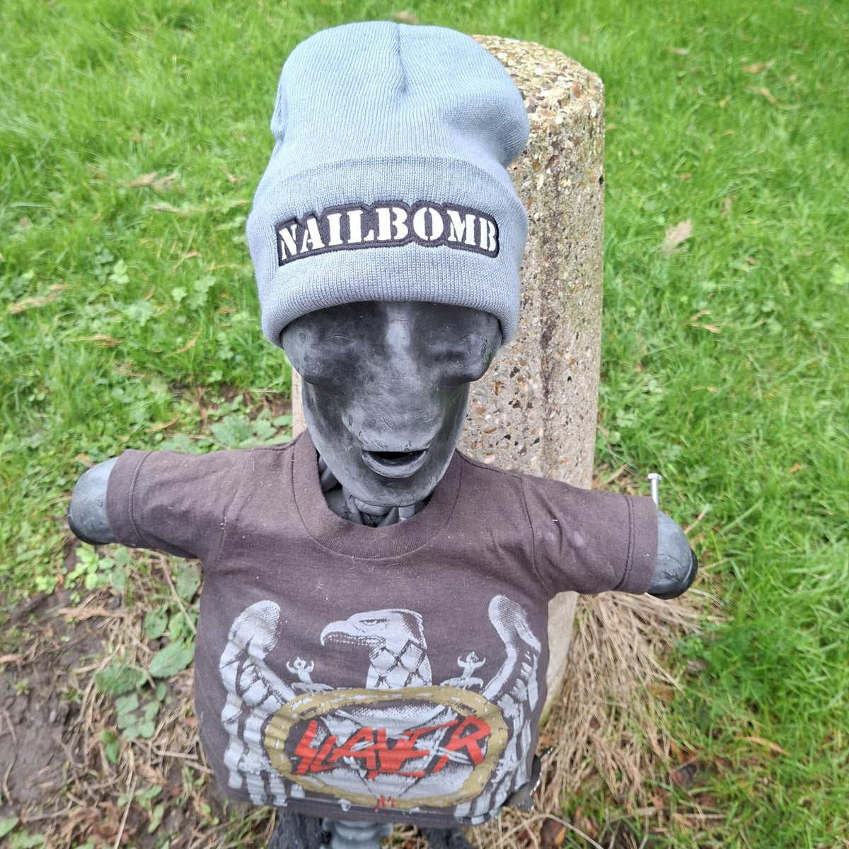NAILBOMB - (Glow in the Dark) Logo (Grey) Beanie