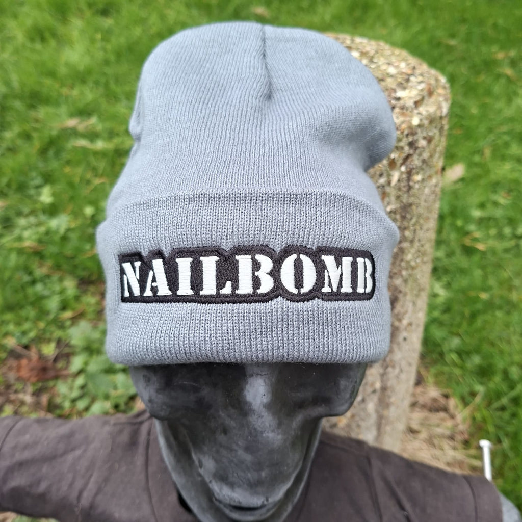 NAILBOMB - (Glow in the Dark) Logo (Grey) Beanie