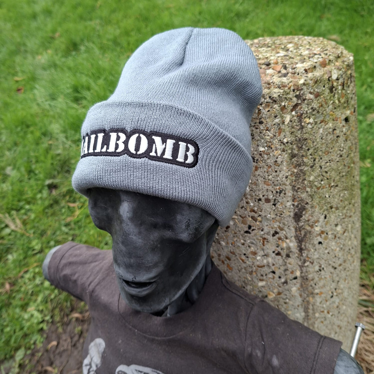 NAILBOMB - (Glow in the Dark) Logo (Grey) Beanie