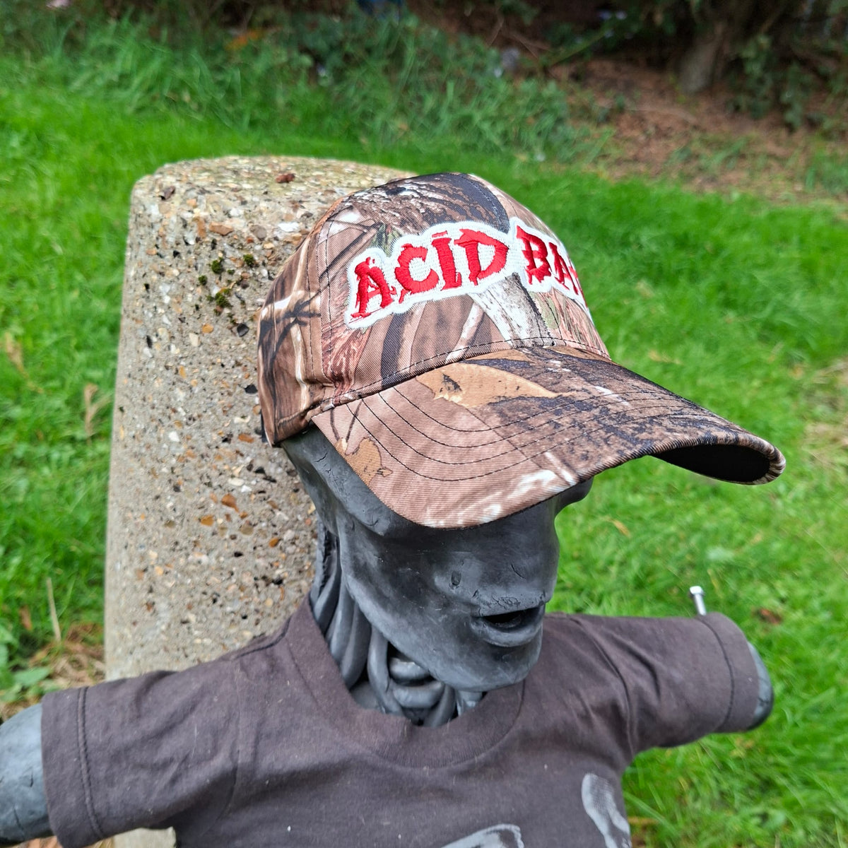 ACID BATH  - (Glow in the Dark) Logo LEAF CAMO BASEBALL CAP