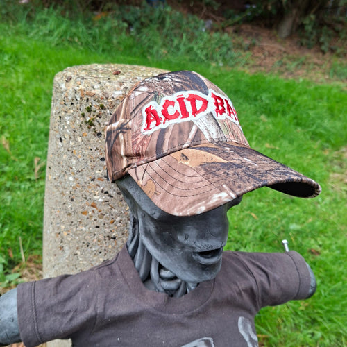 ACID BATH  - (Glow in the Dark) Logo LEAF CAMO BASEBALL CAP
