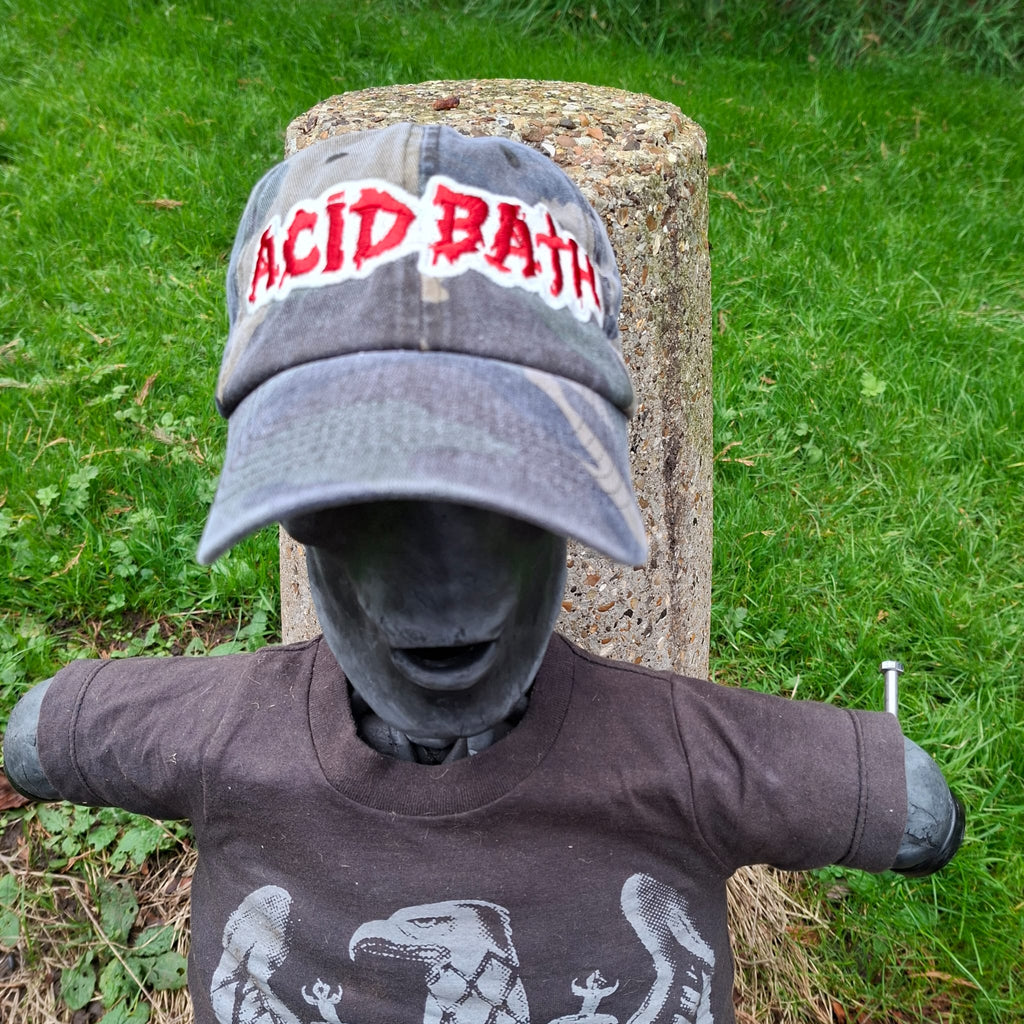 ACID BATH - (Glow in the Dark) Logo - GREEN CAMO DAD CAP